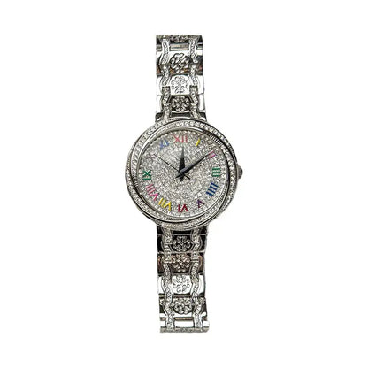 Women's Quartz Watch – Floral Geometric Dial