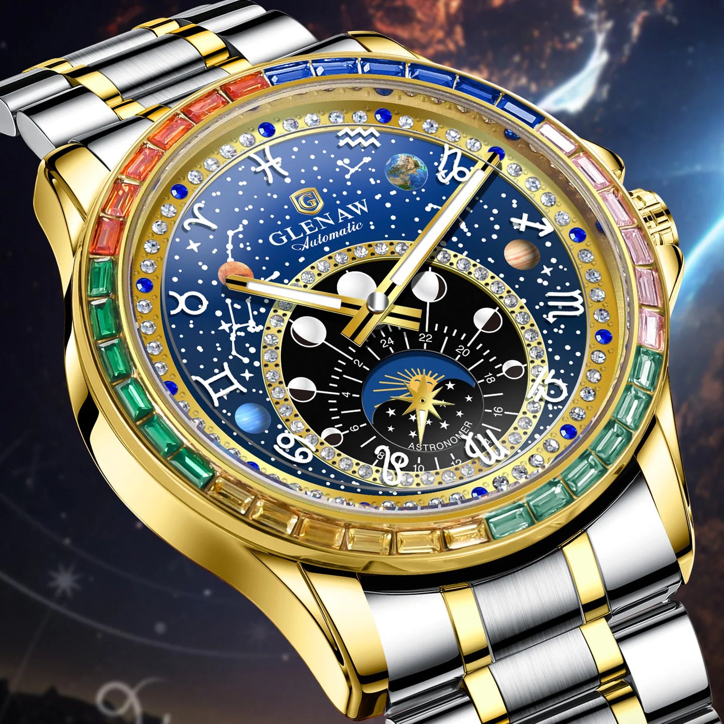 Montre Mécanique Squelette Homme – Lumineuse, Automatique, Étanche 30m