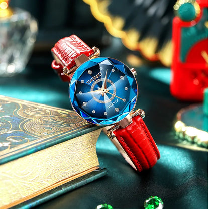 Women Crystal Watch Luxury Rose Gold Bracelet