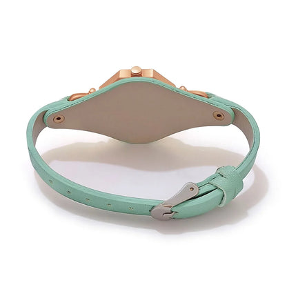 Montre Femme Hexagone Quartz – Bracelet Cuir | Design Unique | Style Fashion & Casual