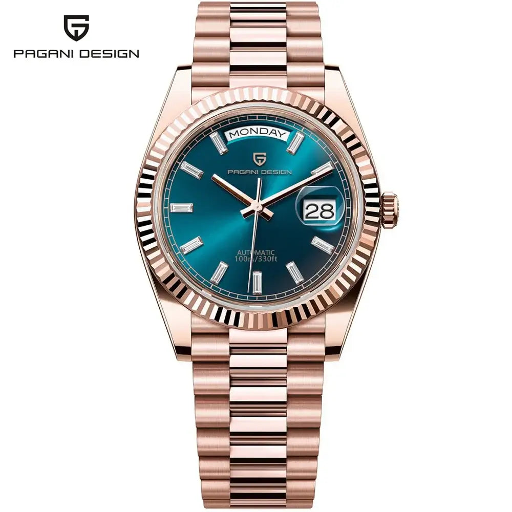 Mens Mechanical Watches Gold Luxury Automatic