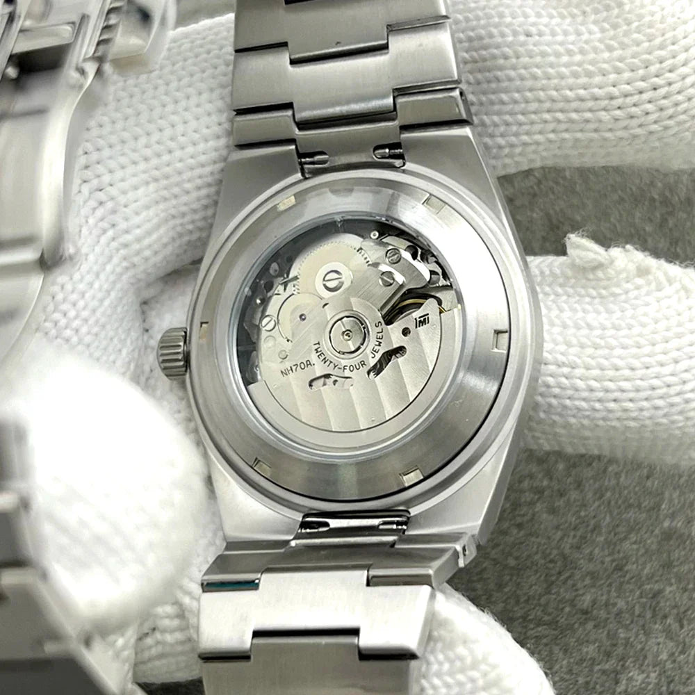 Automatic Watch Men Case Sapphire Transparent Wristwatch