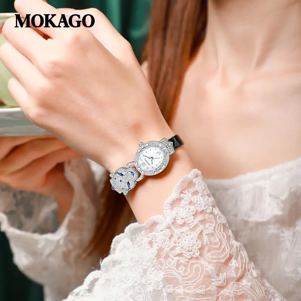 Luxury Ladies Wrist Watch Leather Belt Jewelry Watch