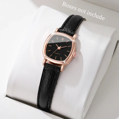 Montre Femme Quartz – Bracelet Cuir, Cadran 23mm, Style Fashion & Casual