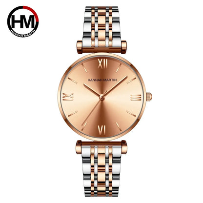 Montre Femme Luxe Quartz – Acier Inoxydable, Multicolore, Anti-Magnétique