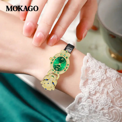 Luxury Ladies Wrist Watch Leather Belt Jewelry Watch