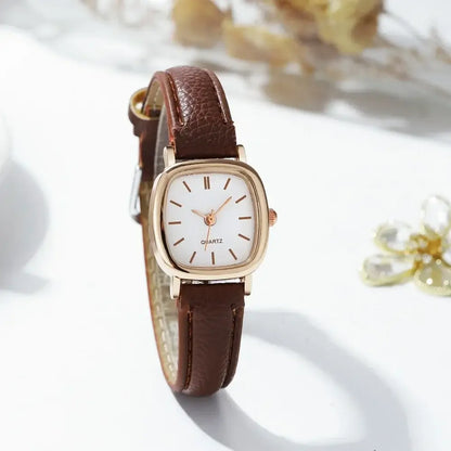 Montre Femme Quartz – Bracelet Cuir, Cadran 23mm, Style Fashion & Casual