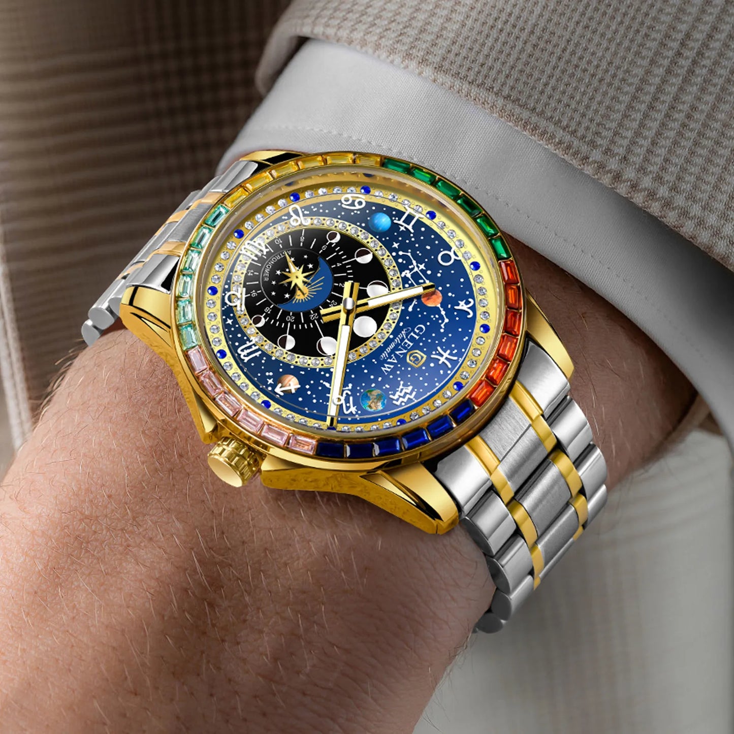 Montre Mécanique Squelette Homme – Lumineuse, Automatique, Étanche 30m