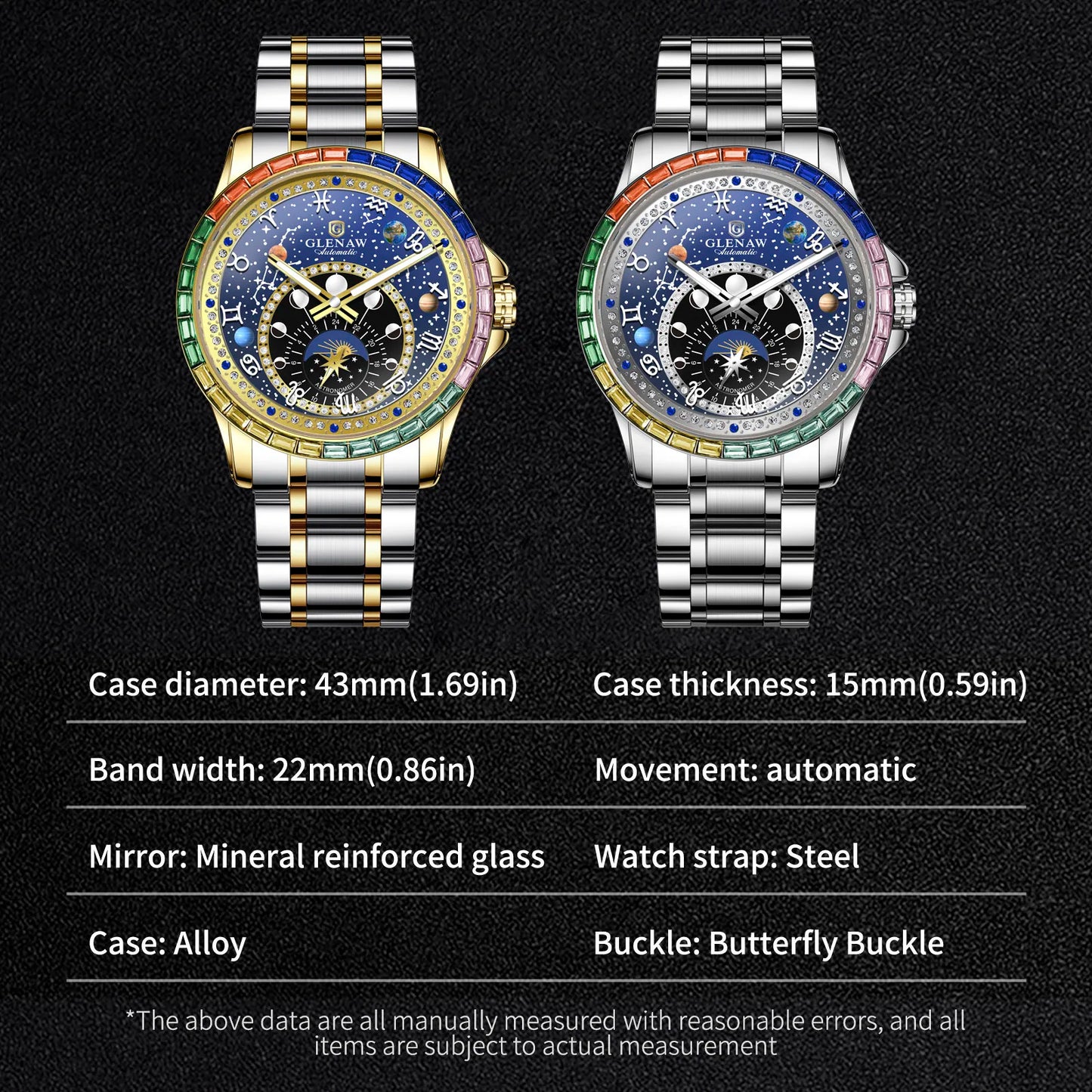 Montre Mécanique Squelette Homme – Lumineuse, Automatique, Étanche 30m
