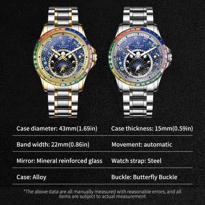 Montre Mécanique Squelette Homme – Lumineuse, Automatique, Étanche 30m