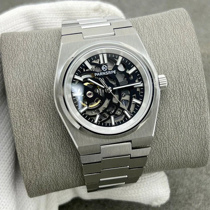 Automatic Watch Men Case Sapphire Transparent Wristwatch