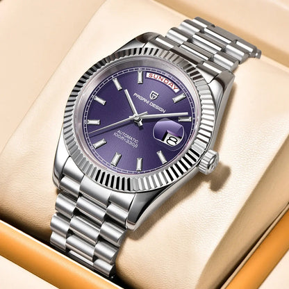 Mens Mechanical Watches Gold Luxury Automatic