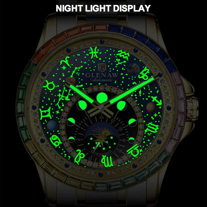 Montre Mécanique Squelette Homme – Lumineuse, Automatique, Étanche 30m