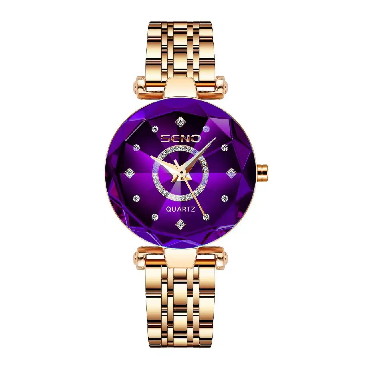 Women Crystal Watch Luxury Rose Gold Bracelet