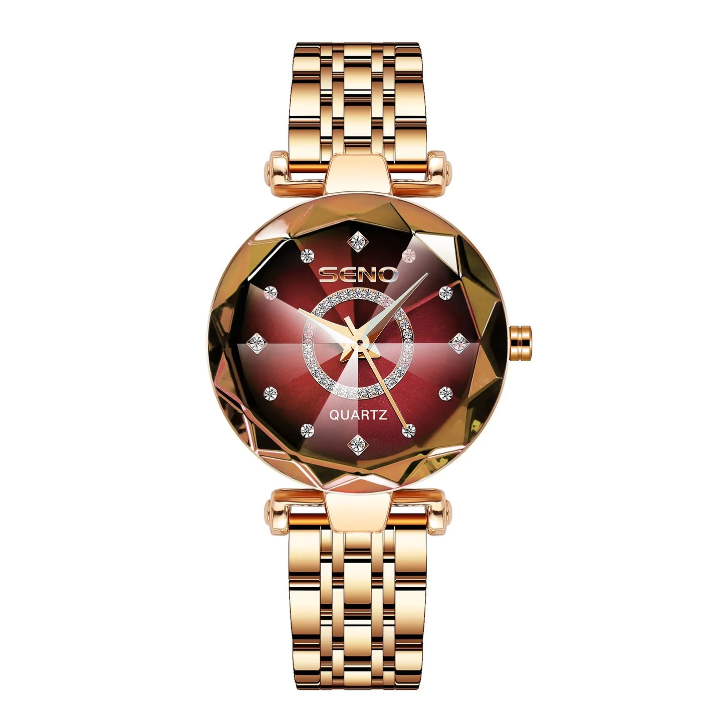 Women Crystal Watch Luxury Rose Gold Bracelet