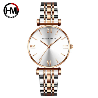 Montre Femme Luxe Quartz – Acier Inoxydable, Multicolore, Anti-Magnétique