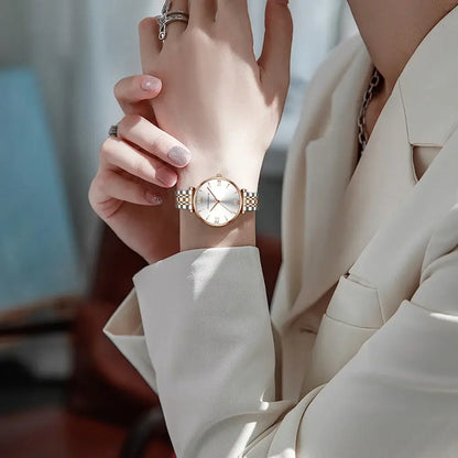 Montre Femme Luxe Quartz – Acier Inoxydable, Multicolore, Anti-Magnétique