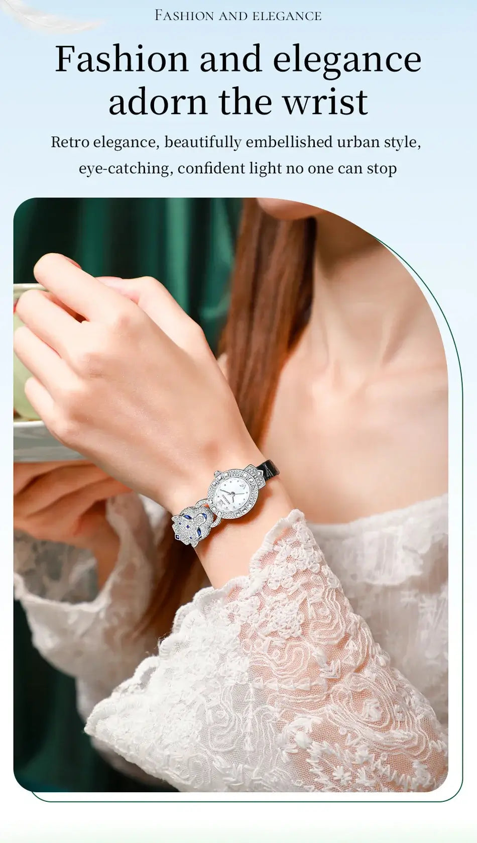 Luxury Ladies Wrist Watch Leather Belt Jewelry Watch