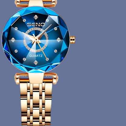 Women Crystal Watch Luxury Rose Gold Bracelet